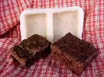 Brownies Small Soap 2 Cavity Silicone Mold 400