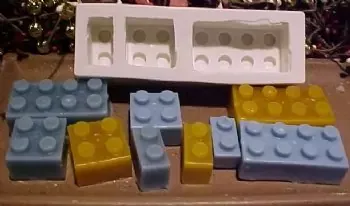 Building Block Embeds 3 Cavity Silicone Mold 495