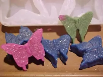 Butterfly Embeds 3 Cavity Silicone Mold 483