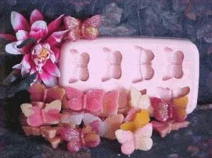 Butterfly Embeds 8 Cavity Silicone Mold 484