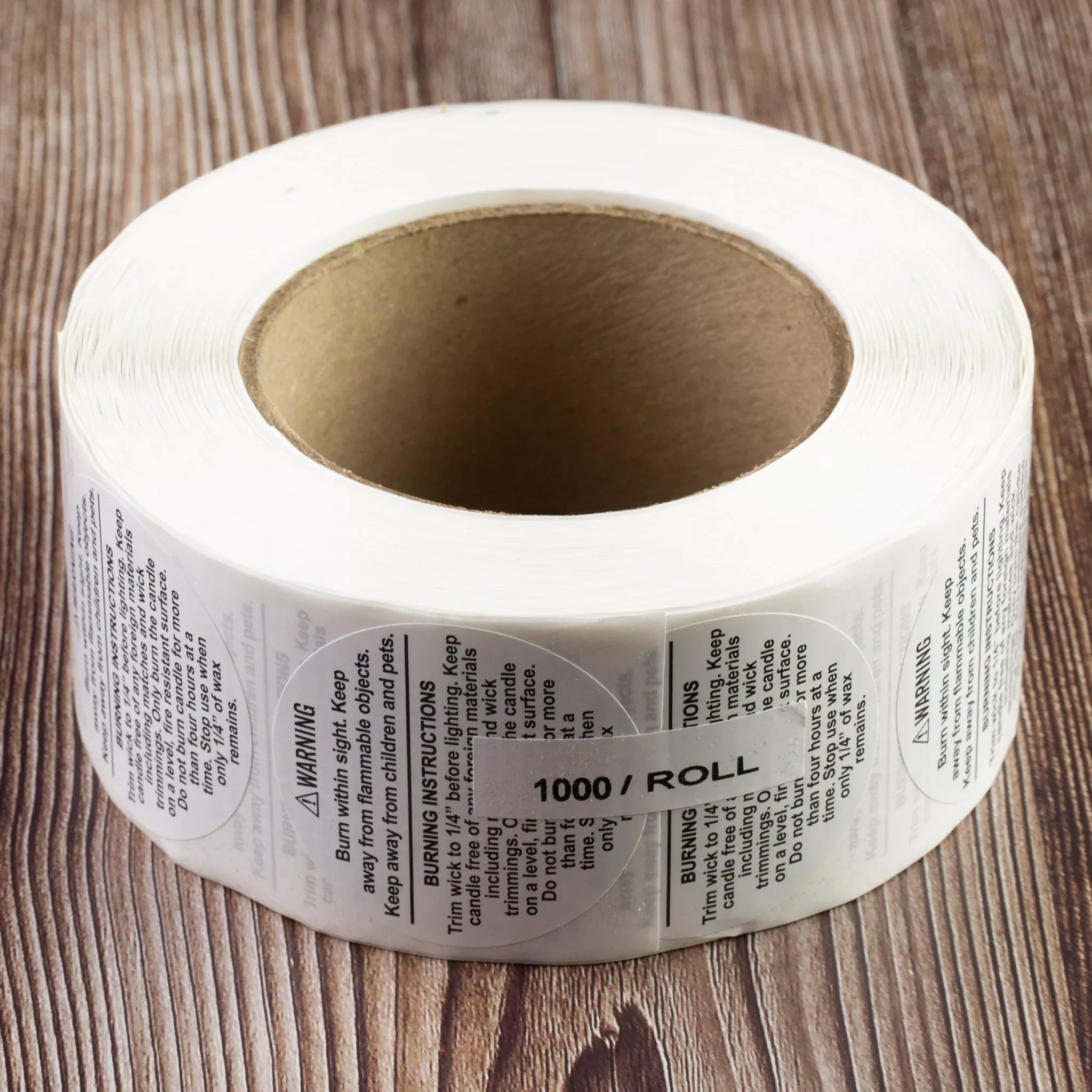 Candle Caution Labels - 2" Diameter