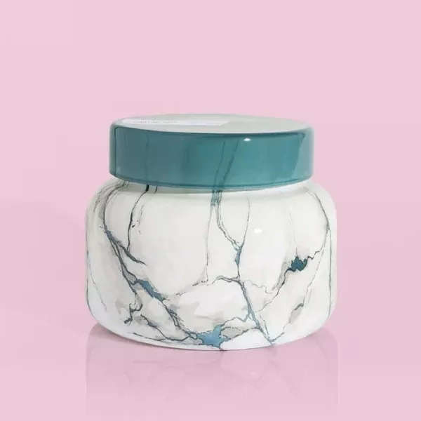 CAPRI BLUE MODERN MARBLE SIGNATURE JAR – VOLCANO