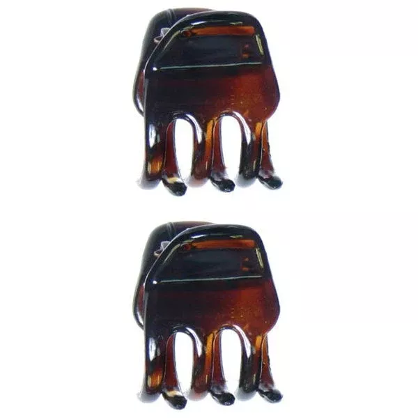 Caravan Mini Tortoise Shell Fish Hair Claw Pair Model No. 252/2