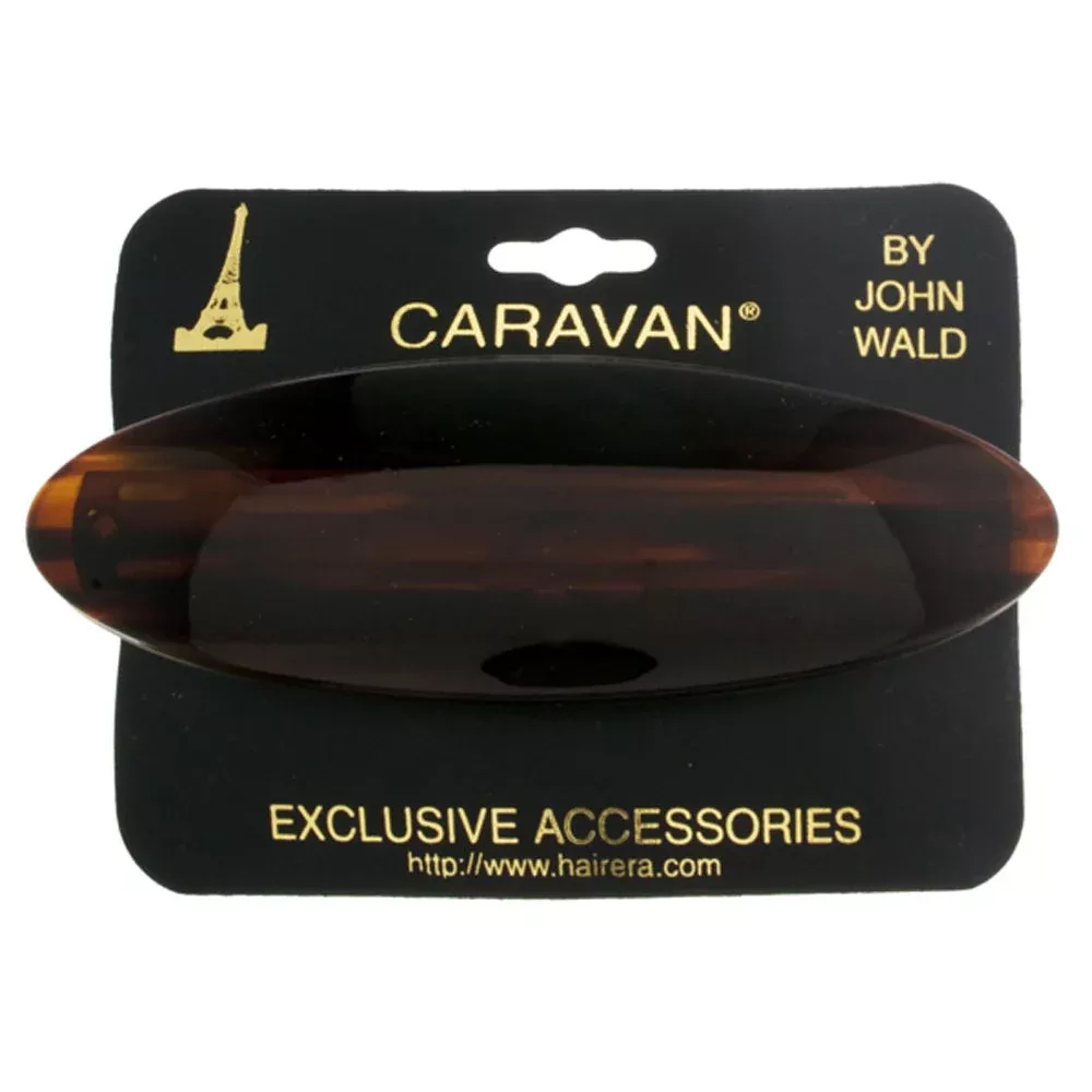 Caravan Pointy Oval Tortoise Barrette Model No. 7617