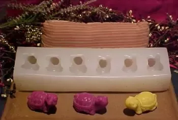 Cartoon Turtle Embeds 6 Cavity Silicone Mold 501