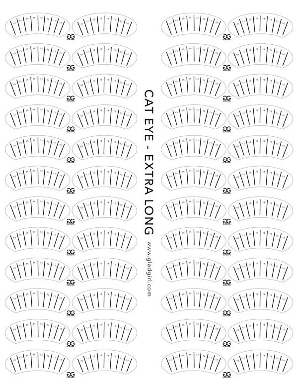 Cat Eye Lash Map Sticker