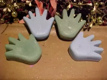 Children Hands Small Soap 2 Cavity Silicone Mold5311