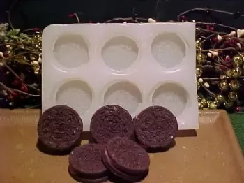 Chocolate Cookie Embeds6 Cavity Silicone Mold 2203