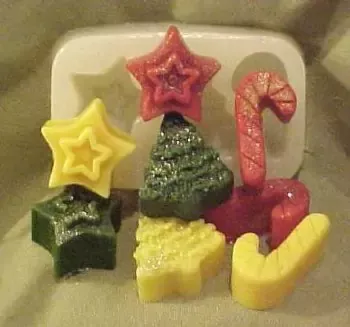 Christmas Embeds 3 Cavity Silicone Mold 5227