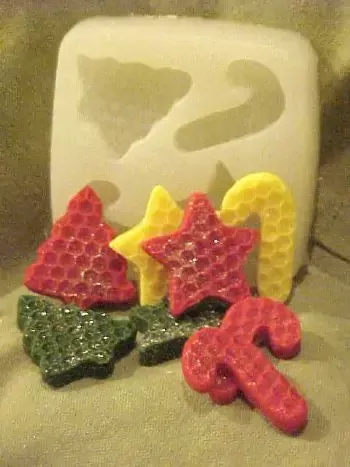 Christmas Melts Embeds 4 Cavity Silicone Mold 892