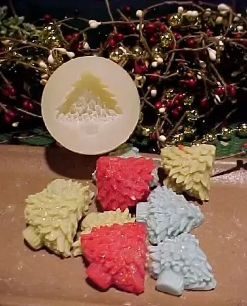 Christmas Tree Embed 1 Cavity Silicone Mold 2555
