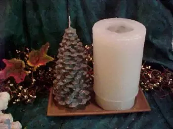 Christmas Tree Large Candle 1 Cavity Silicone Mold 1964