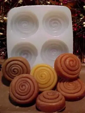 Cinnamon Bun Tarts 4 Cavity Silicone Mold 937