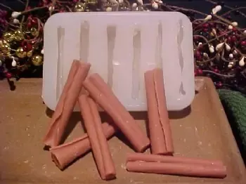 Cinnamon Stick Embeds 6 Cavity Silicone Mold 146