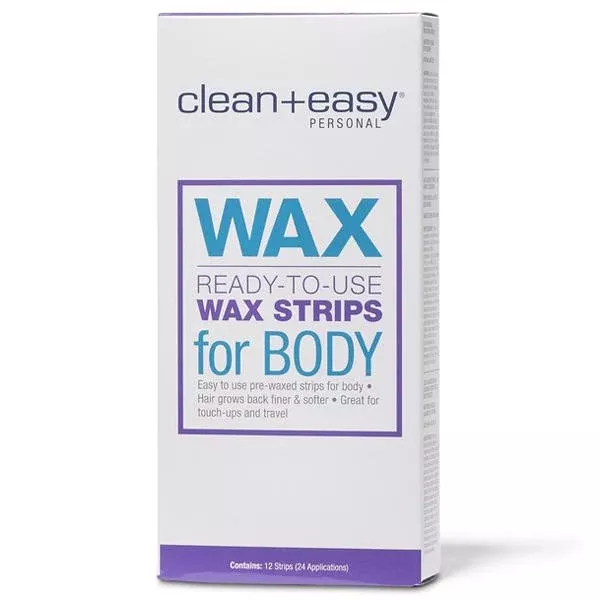 Clean + Easy Ready-to-Use Wax Strips for Body 12ct.
