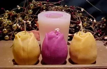 Closed Rose Votive 1 Cavity Silicone Mold 1721