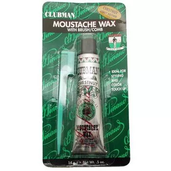 CLUBMAN MUSTACHE WAX CHESTNUT