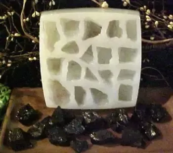 Coal Piece Embeds 18 Cavity Silicone Mold 2205