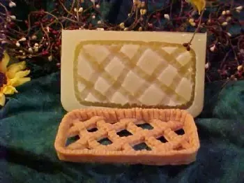 Cobbler Lattice Pie Crust 1 Cavity Silicone Mold 2220