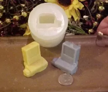 Computer Tarts 1 Cavity Silicone Mold 1241