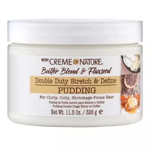 Creme Of Nature Butter Blend & Flaxseed Double Duty Stretch & Define Pudding 11.5oz