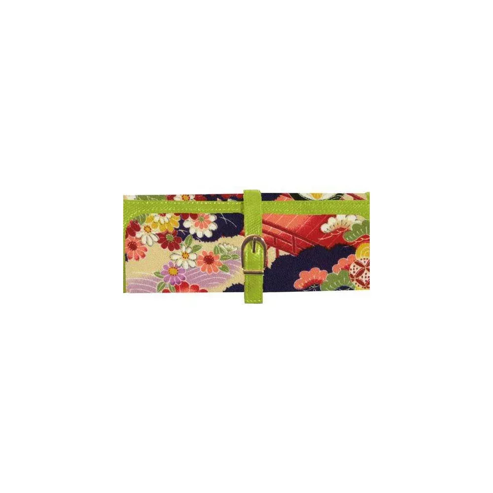 Cris Notti Green Kimono Jewelry Roll