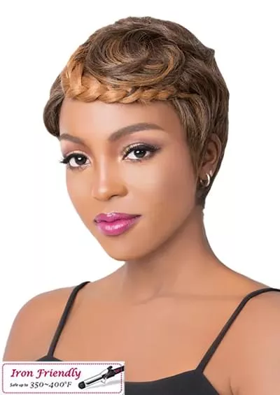 CROWN BRAID PIXIE [Full Wig | Crown Braid | Lace Front | Iron Frindly Synthetic]