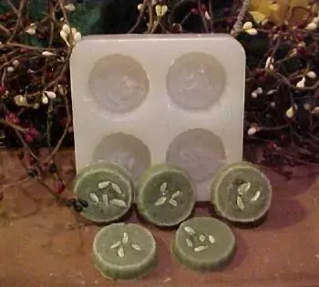 Cucumber Slice Embeds 4 Cavity Silicone Mold 950