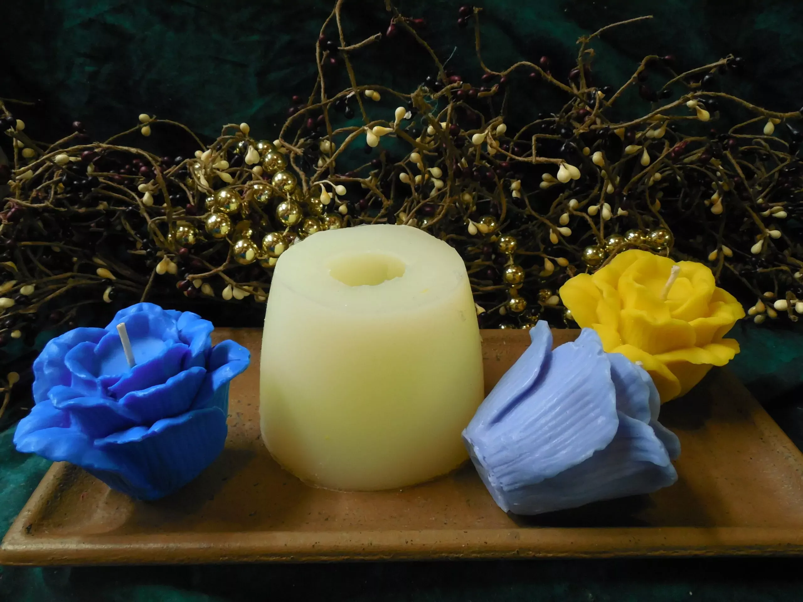 Delicate Rose Votive 1 Cavity Silicone Mold 1280