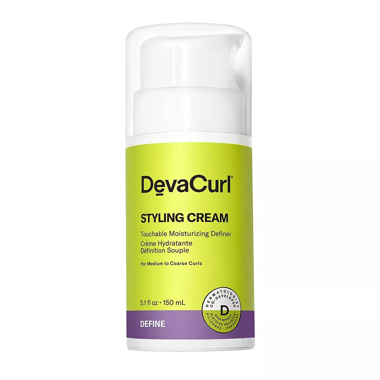DevaCurl Styling Cream Touchable Moisturizing Definer | Enhances Curl Body and Shape | Non-Flaking | Non-Stiff | Non-Crunchy | All Curly Types