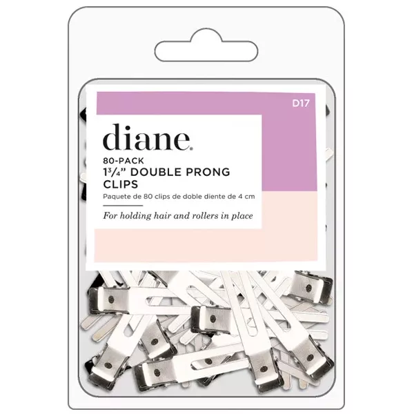 Diane #D17 Double Prong Clips 1-3/4 80 Pack