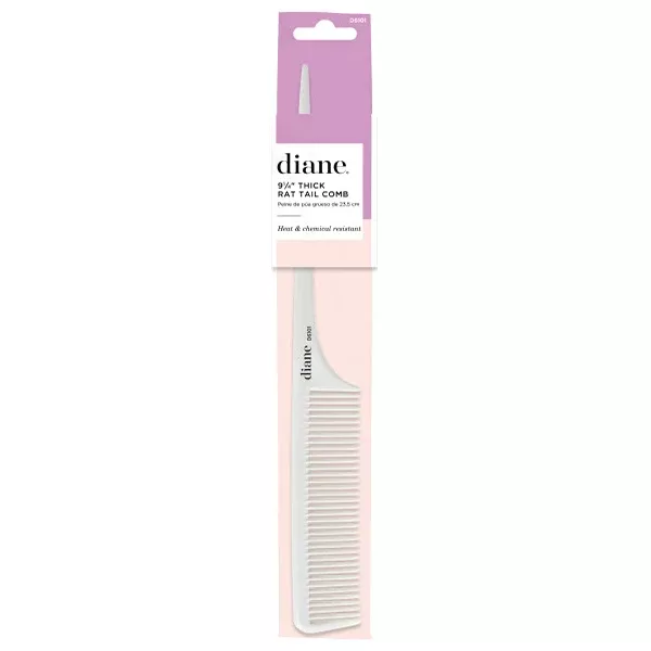 Diane #D6101 Thick Rat Tail Comb - 9 1/4"
