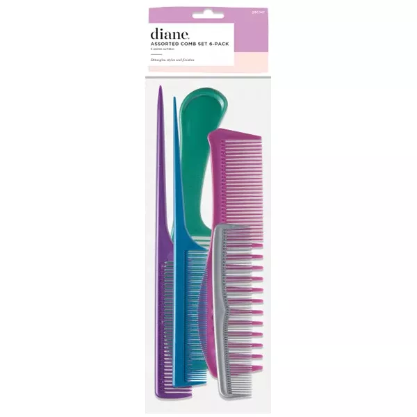 Diane #DBC047 Assorted Comb Set 6-Pack