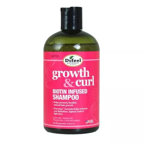 Difeel Growth & Curl Biotin Infused Shampoo 12oz