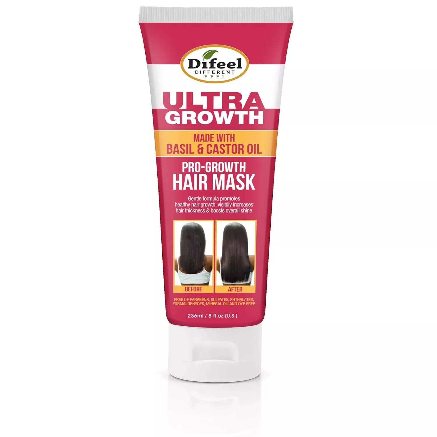 DIFEEL ULTRA GROWTH BASIL & CASTOR OIL PRO GROWTH HAIR MASK 8 OZ.