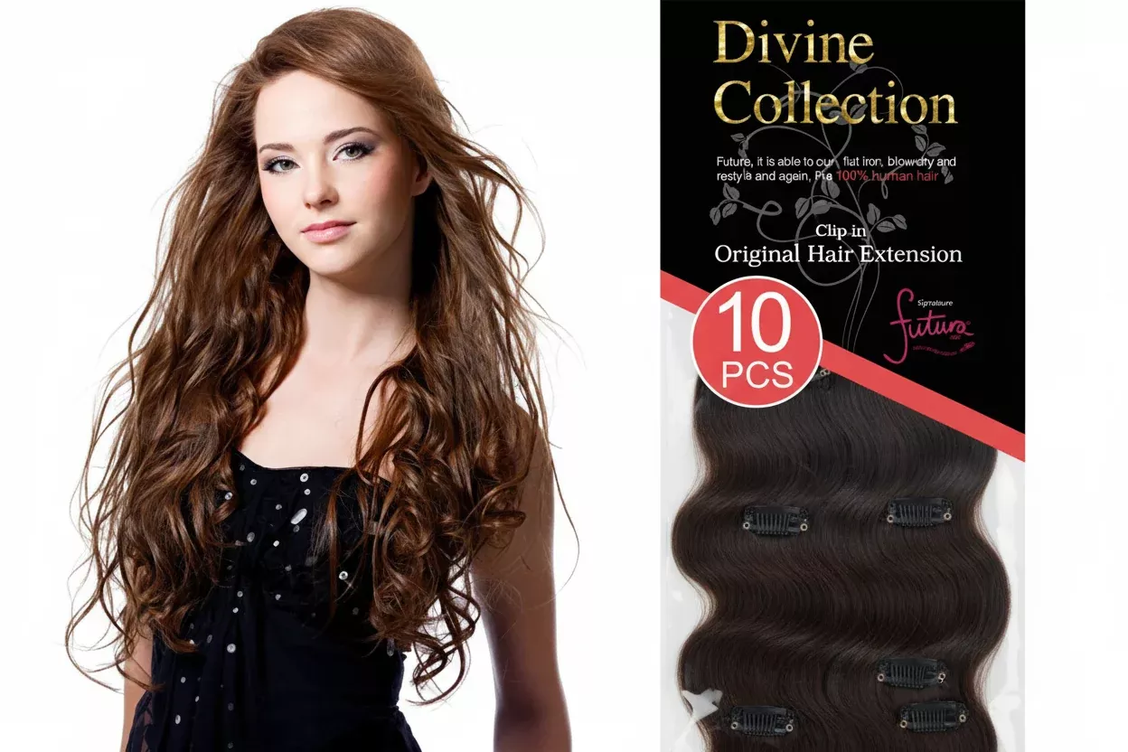 Divine Collection HH Clip In Extensions – 10 Pieces