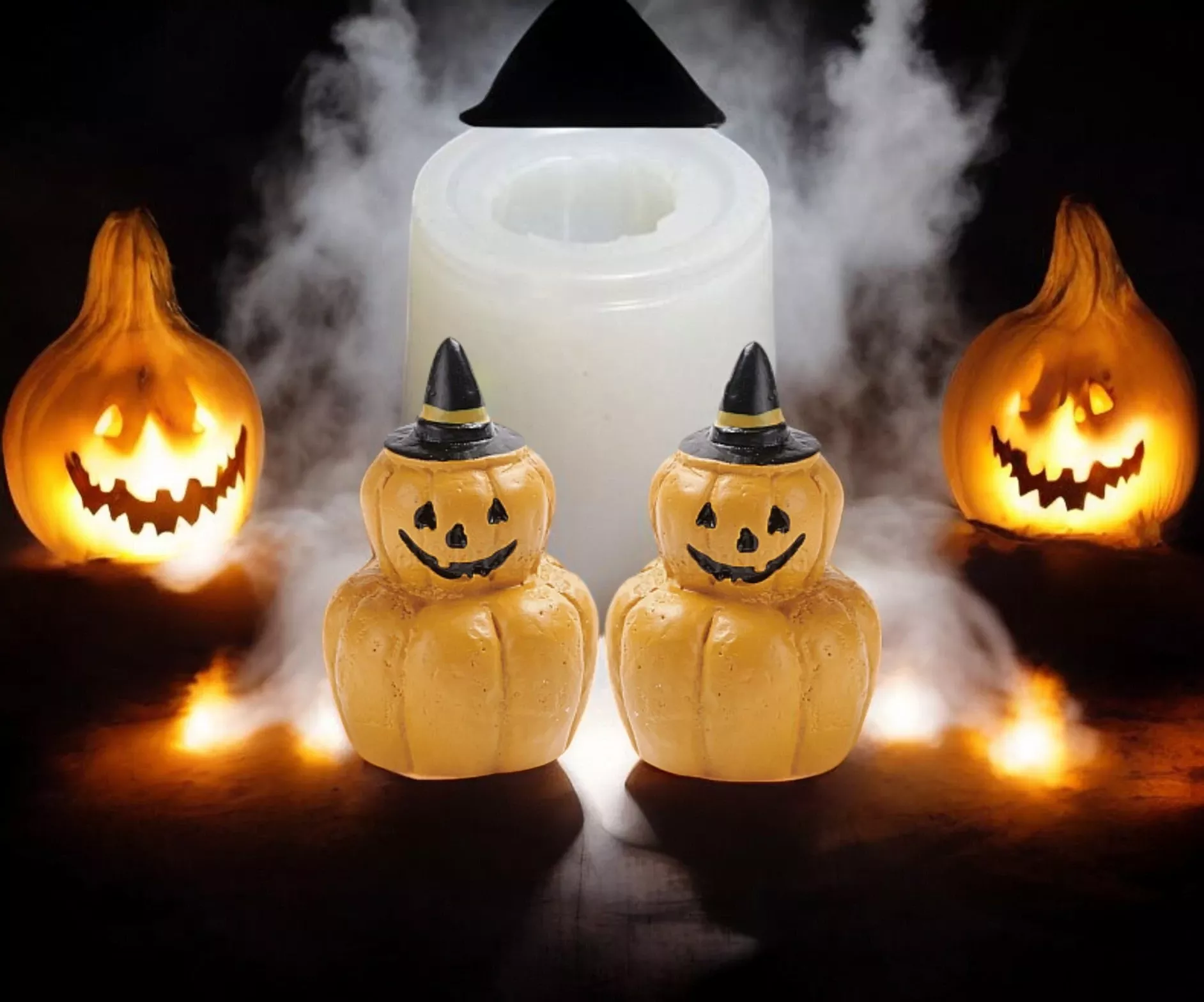 Double Jack with a Hat Silicone Mold Embed 1 Cavity 1831