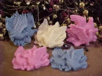 Dove Wedding Embeds 2 Cavity Silicone Mold 112