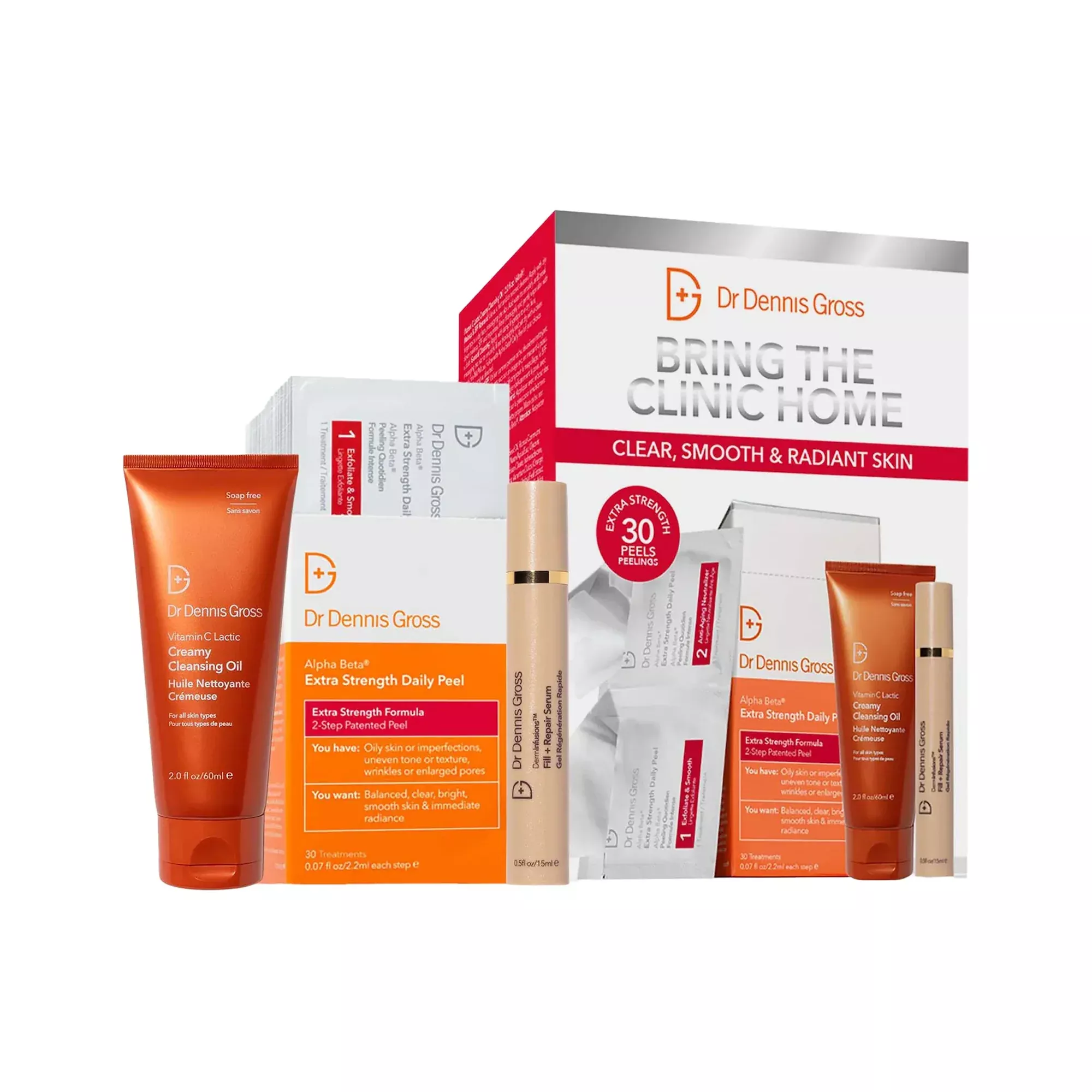 Dr. Dennis Gross Bring The Clinic Home Alpha Beta Daily Peel Kit