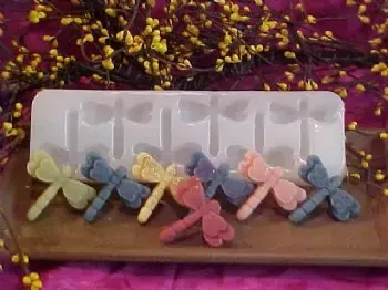 Dragonfly Embeds 6 Cavity Silicone Mold 510