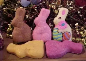 Easter Bunny Small Soap 2 Cavity Silicone Mold 967
