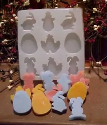 Easter Time Embeds 9 Cavity Silicone Mold 849