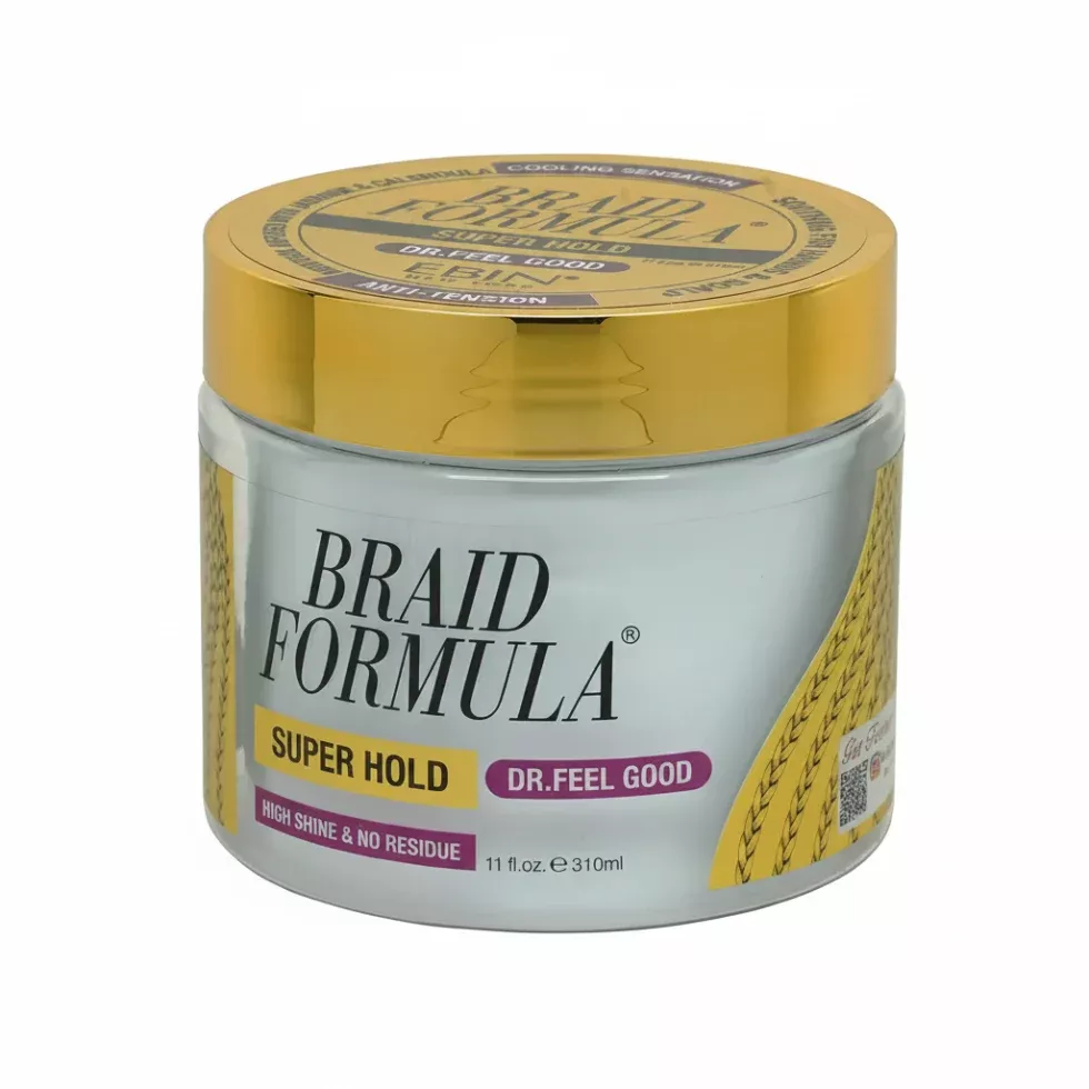 Ebin Braid Formula Lock ‘n Pomade Conditioning Gel Super Hold 310ml | Dr Feel Good High-Shine Wax