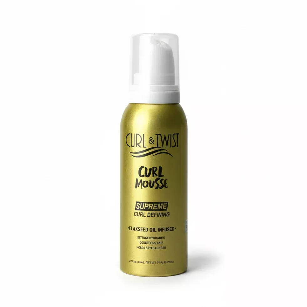 Ebin Curl & Twist Supreme Curl Defining Mousse 80ml | Travel Size Curl Enhancing Foam