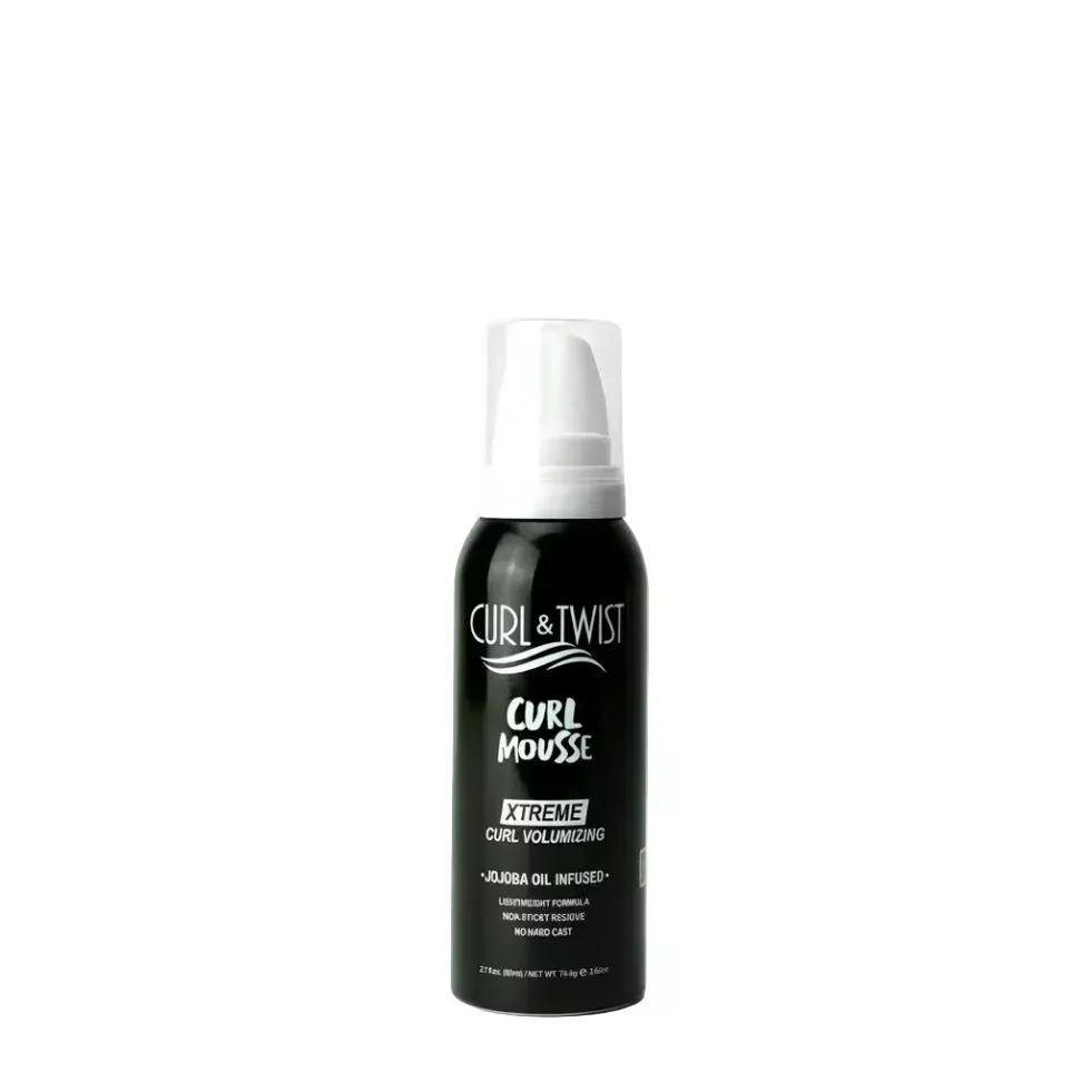 Ebin Curl & Twist Xtreme Curl Volumizing Mousse 80ml | Travel Size Curl Enhancing Foam
