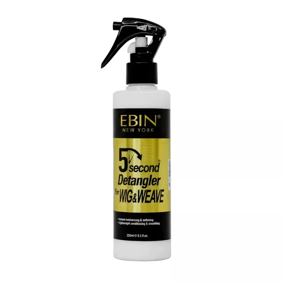 Ebin New York 5 Second Argan Oil Wig & Wave Detangler 250ml | Conditioning Spray for Synthetic & Human Hair