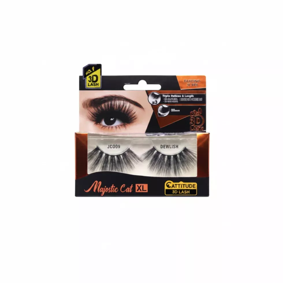 Ebin New York Majestic Cat XL 3D Lashes | Flared Extra Long Strip Eyelashes