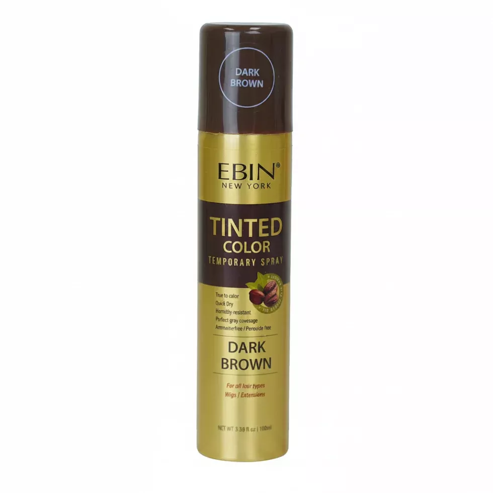 Ebin New York Tinted Color Temporary Spray Dark Brown 100ml | Tinting and Root Touch Up Spray