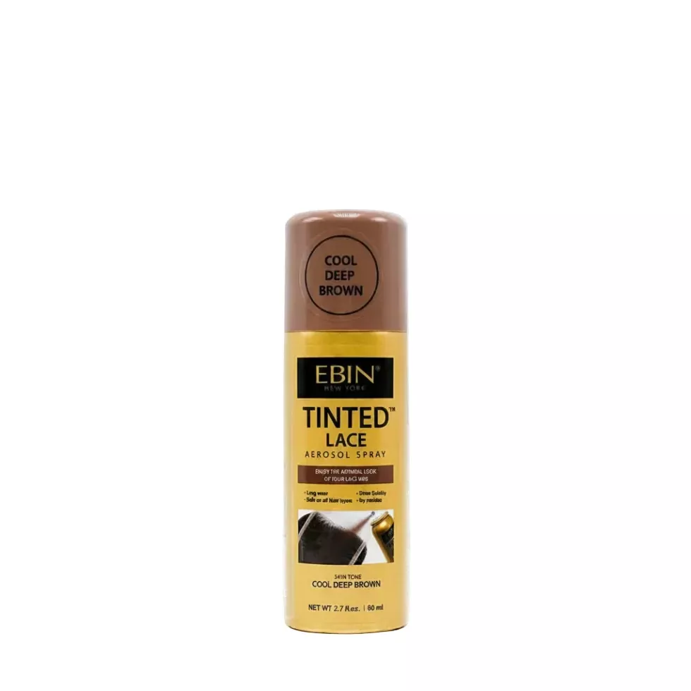 Ebin Tinted Lace Aerosol Spray Cool Deep Brown 80ml | Seamless Lace Tint Spray