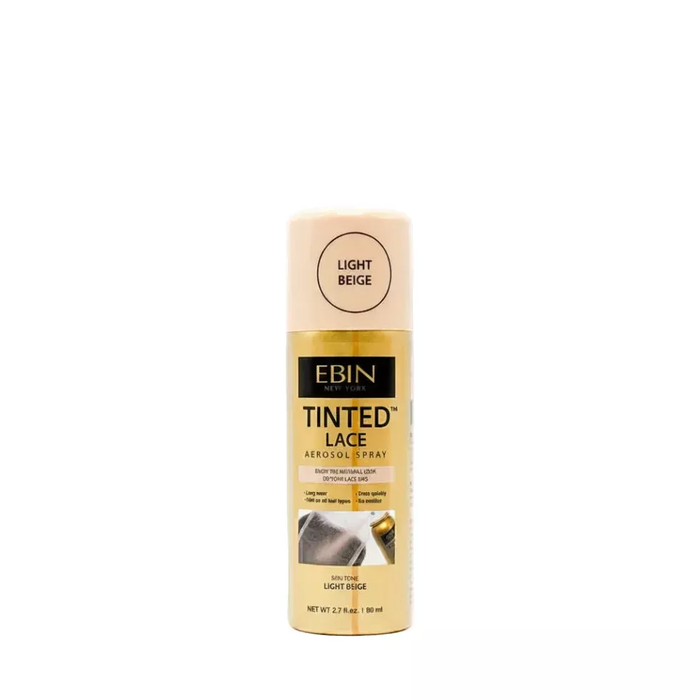 Ebin Tinted Lace Aerosol Spray Light Beige 80ml | Seamless Lace Tint Spray